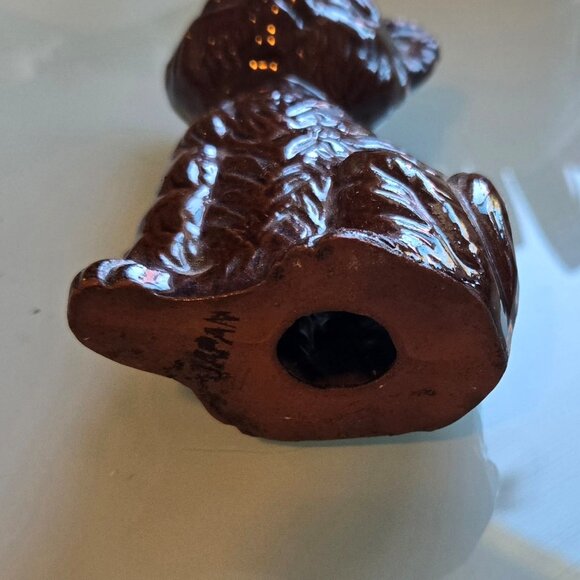 Vintage Red Clay Ceramic Sitting Cat Figurine (Made in Japan) - Picture 3 of 7